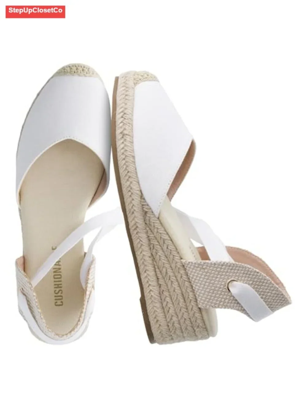 Platform Espadrille Wedge Sandals with Lace Up Ankle Wrap, Closed Toe Dressy